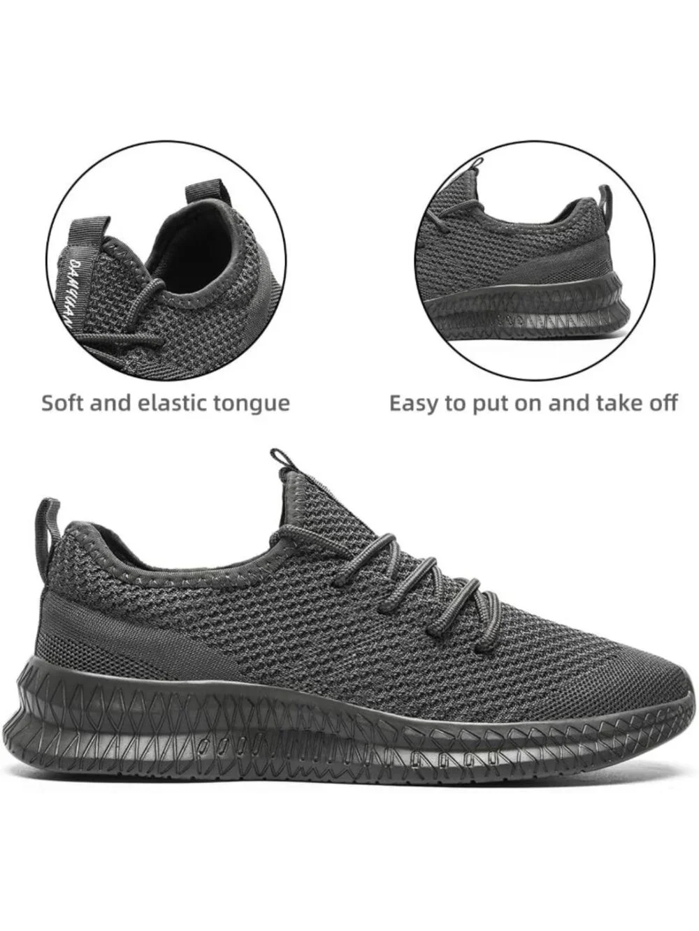 Lightweight Slip-On Running Shoes for Women - Breathable Athletic Sneakers for - Picture 5 of 6